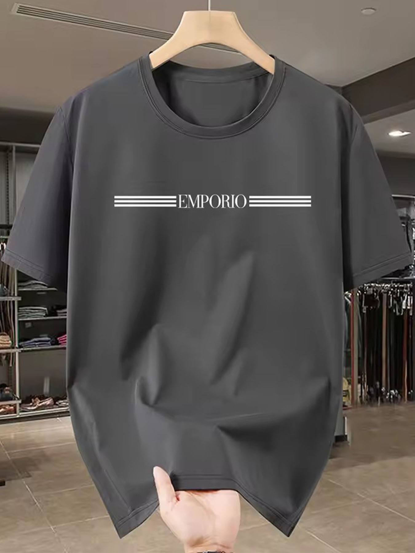 تي شيرت رجالي فاخر بطبعة حروف، - مراجعة Streetwear Brand Clothing وسعره